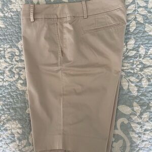 LOFT Tan Bermuda Shorts with Classic Fit